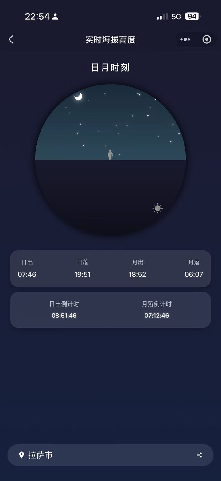 日月时刻:日出、日落、月出、月落时间